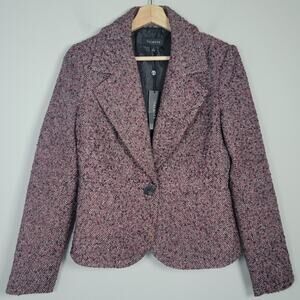 NWT Talbots Tweed Blazer Jacket Womens 2 Purple